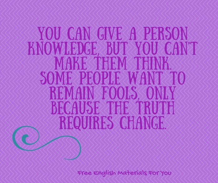 give a person knowledge